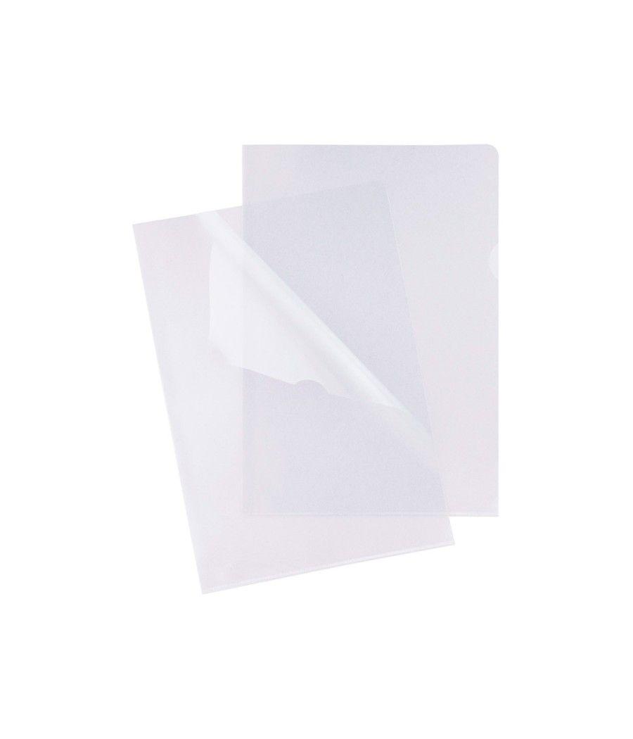 Carpeta esselte dossier uñero plástico folio transparente 110 micras PACK 100 UNIDADES - Imagen 3