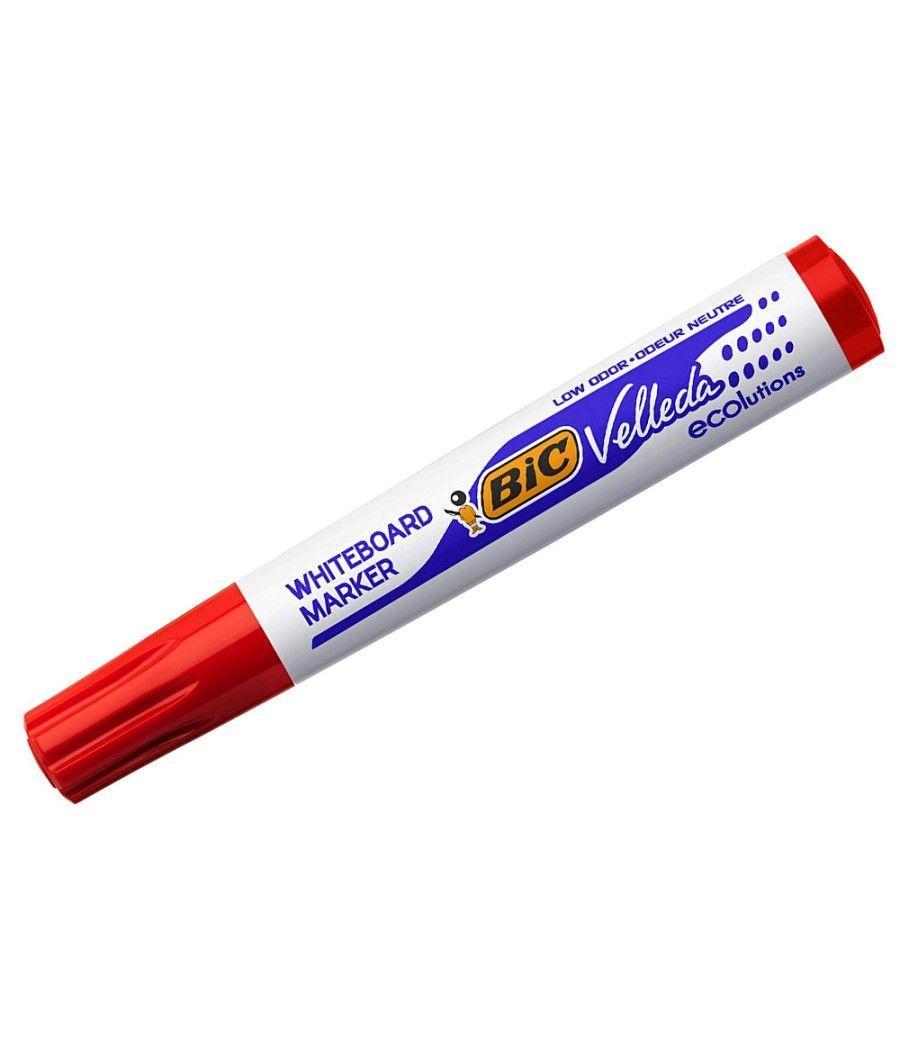 Rotulador bic velleda para pizarra rojo punta redonda 1,3 mm - Imagen 5