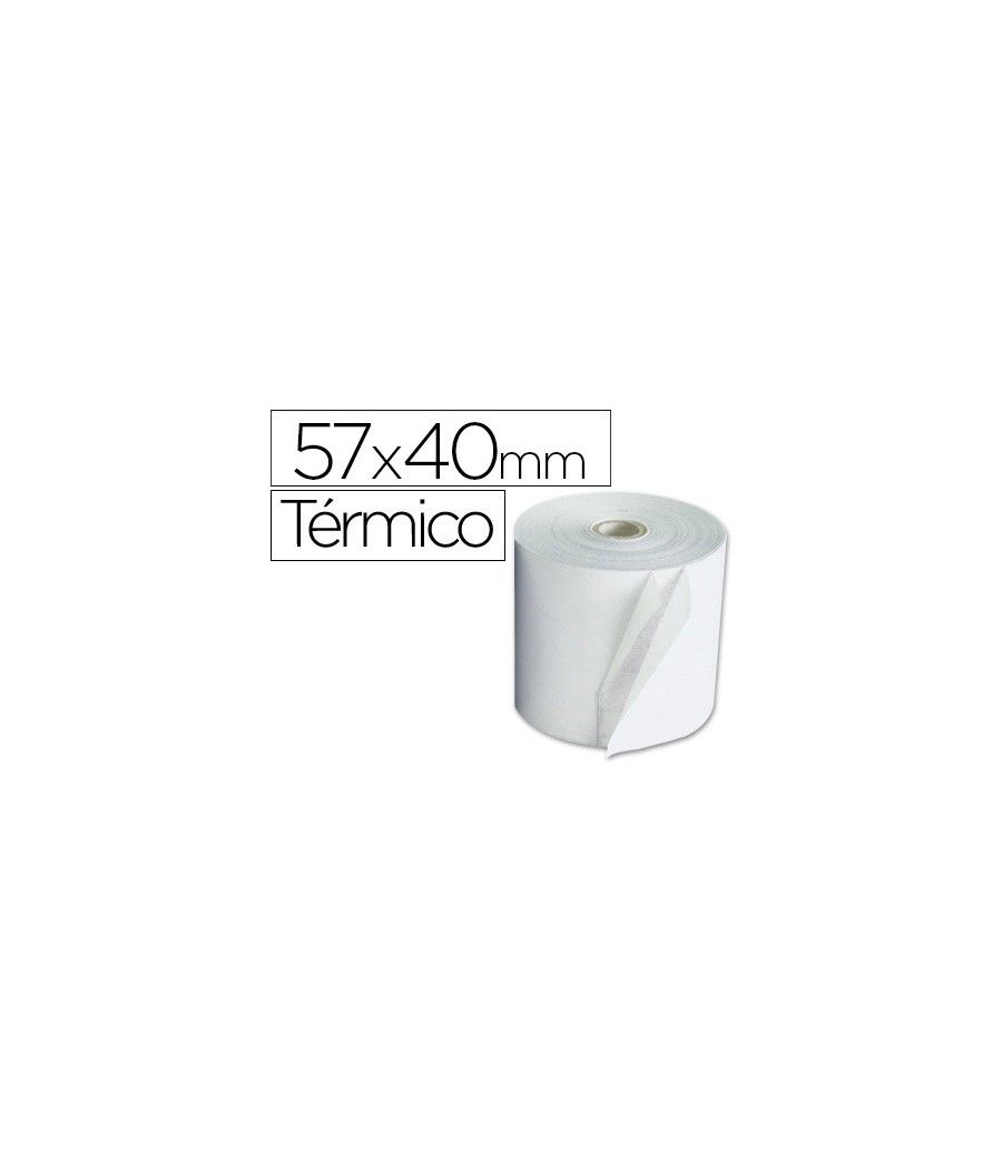 Rollo sumadora q-connect termico 57x40x11 mm 58 gr sin bisfenol a PACK 10 UNIDADES - Imagen 2