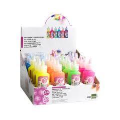 Purpurina pegamento liderpapel fantasía colores metélicos pasteles bote de 20 gr PACK 24 UNIDADES - Imagen 4