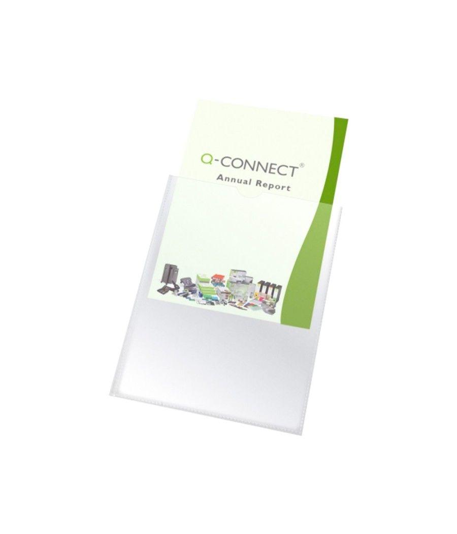 Funda portadocumento q-connect din a5 150 micras pvc transparente con uñero 148x210 mm PACK 25 UNIDADES - Imagen 5