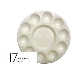 Paleta plástico artist circular con 10 huecos tamaño 17cm