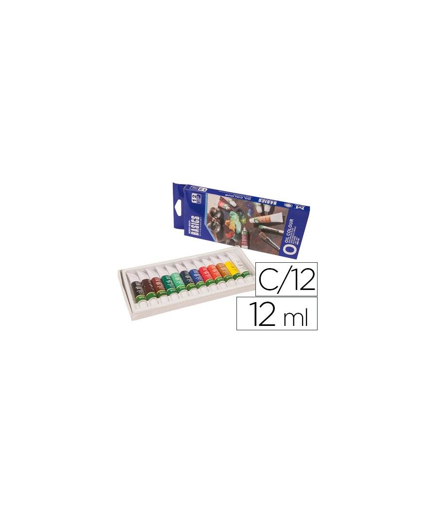 Pintura oleo artist caja cartón de 12 colores surtidos tubo de 12 ml - Imagen 2