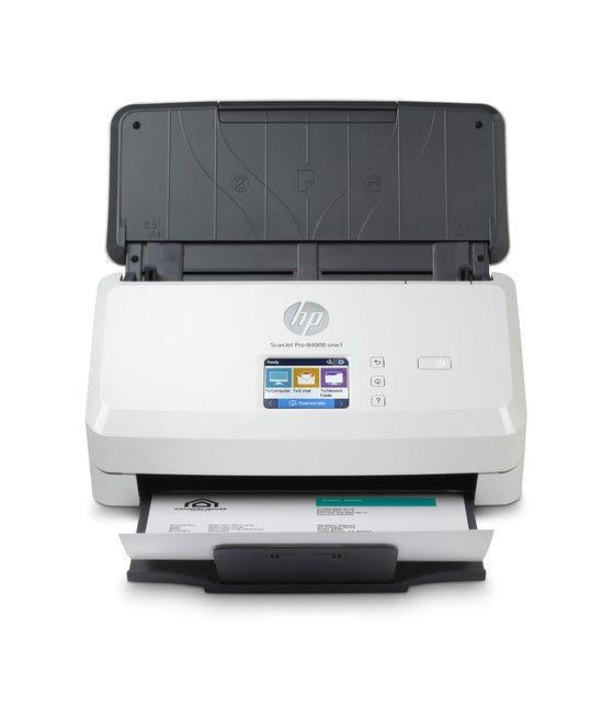 HP Scanjet Pro N4000 snw1 Escáner alimentado con hojas 600 x 600 DPI A4 Negro, Blanco - Imagen 1