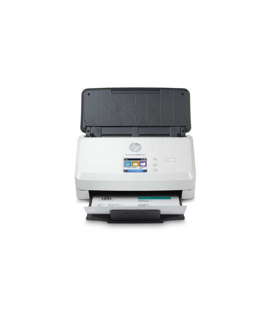 HP Scanjet Pro N4000 snw1 Escáner alimentado con hojas 600 x 600 DPI A4 Negro, Blanco - Imagen 1