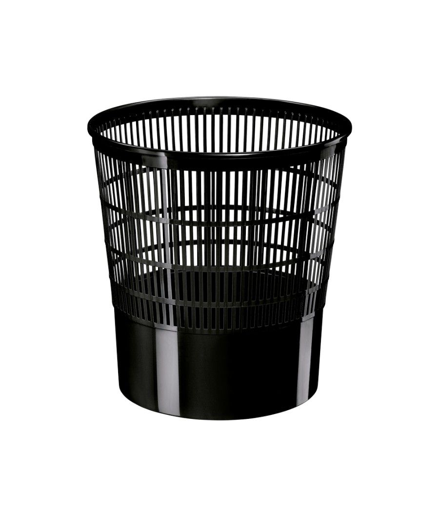 Papelera plástico cep ecoline rejilla negra 30x30x31,7 cm - Imagen 3
