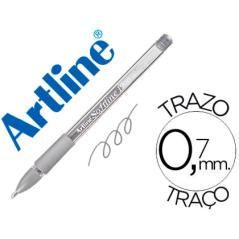 Bolígrafo artline 1900 softline tinta aceite metélico plata PACK 12 UNIDADES