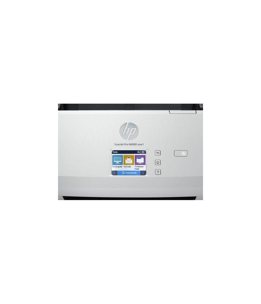 HP Scanjet Pro N4000 snw1 Escáner alimentado con hojas 600 x 600 DPI A4 Negro, Blanco - Imagen 2