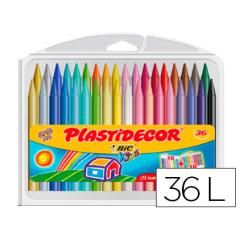 Lápices cera plastidecor caja de 36 colores - Imagen 2