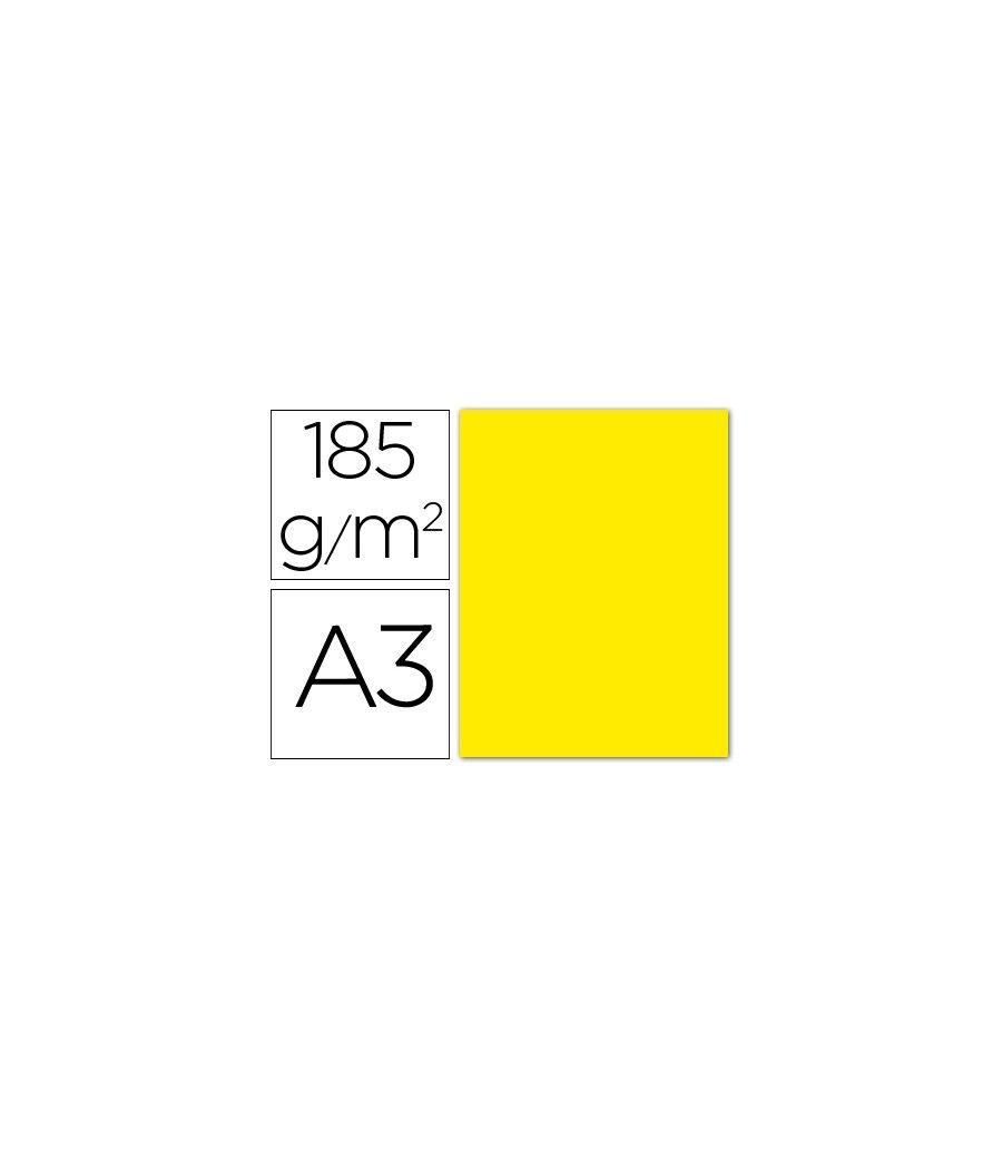 Cartulina guarro din a3 amarillo fluorescente 250 grs paquete 50 hojas - Imagen 2