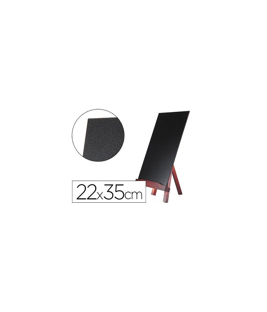 Pizarra negra liderpapel caballete de madera con superficie para rotuladores tipo tiza 22x35cm - Imagen 2