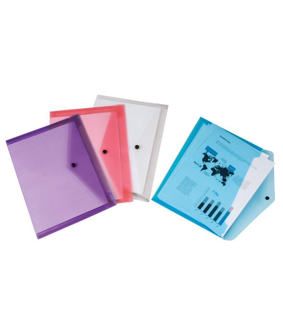 Carpeta liderpapel dossier broche polipropileno din a4 pack de 4 colores surtidos - Imagen 3