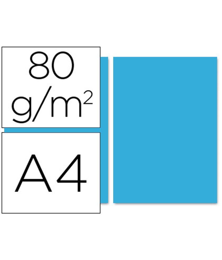 Papel color liderpapel a4 80g/m2 azul turquesa paquete de 100 - Imagen 2