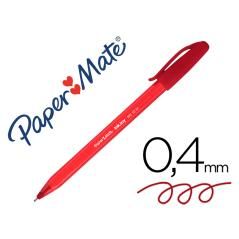 Bolígrafo paper mate inkjoy 100 punta media trazo 1mm rojo