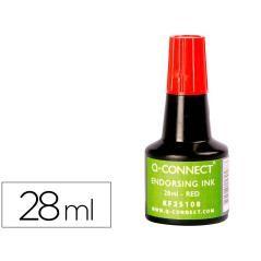 Tinta tampón q-connect rojo frasco de 28 ml