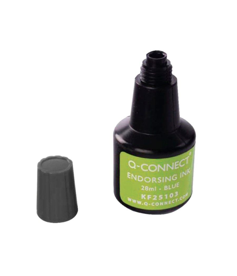 Tinta tampón q-connect negro frasco de 28 ml - Imagen 5