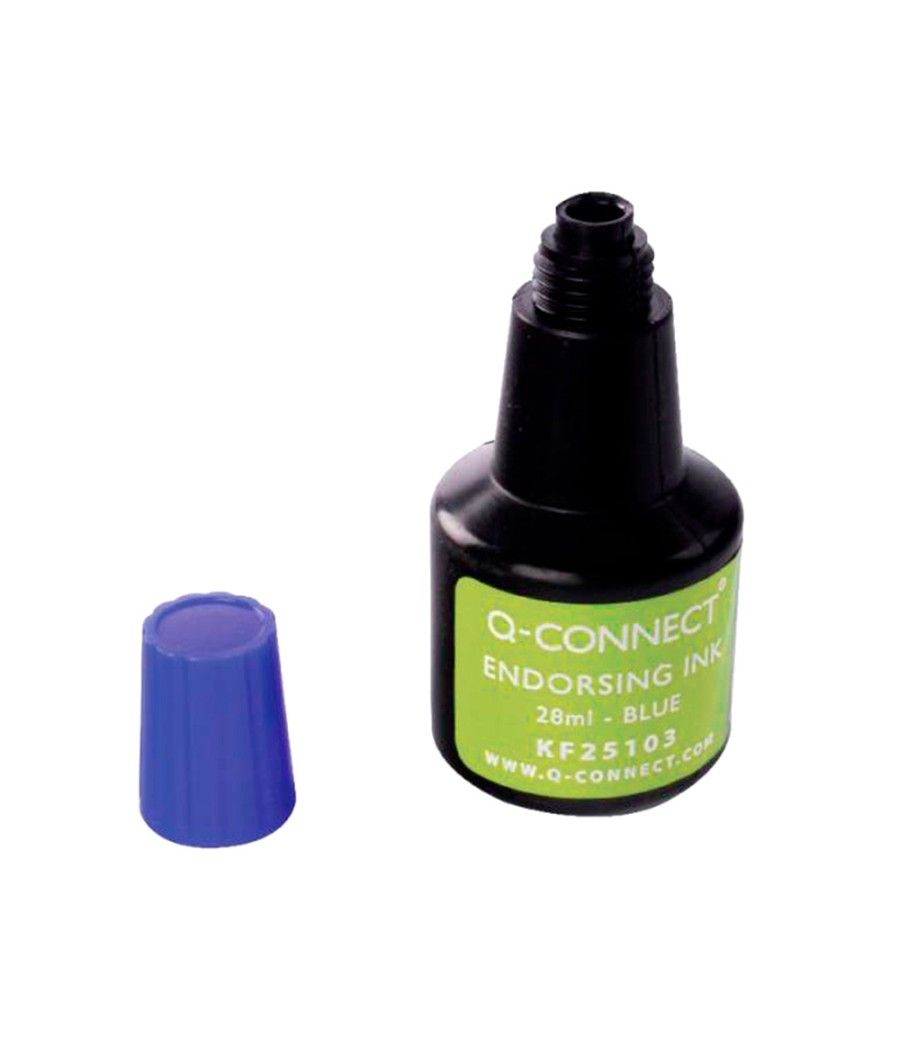 Tinta tampón q-connect azul frasco de 28 ml - Imagen 5