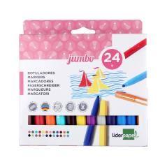 Rotulador liderpapel jumbo caja 24 colores - Imagen 3