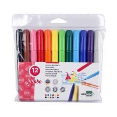 Rotulador liderpapel jumbo bolsa 12 colores - Imagen 3