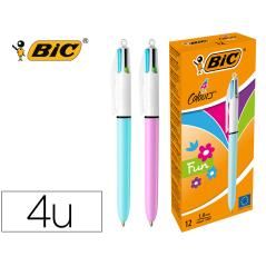 Bolígrafo bic cuatro colores pastel edicion limitada