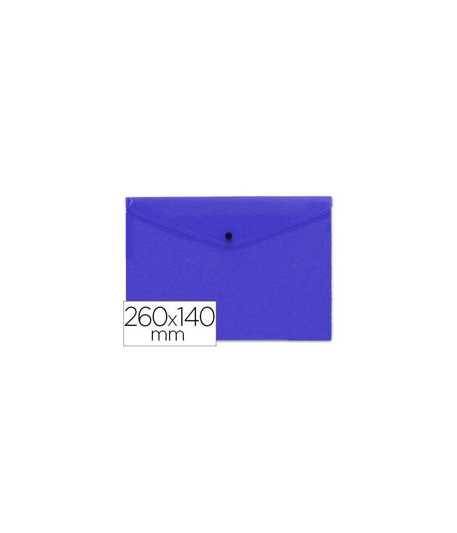 Carpeta liderpapel dossier broche polipropileno tamaño sobre americano 260x140 mm azul translucido PACK 12 UNIDADES - Imagen 2