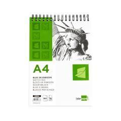 Bloc dibujo liderpapel esbozos espiral din a4 210x297mm 100 hojas 90g/m2 sin recuadro - Imagen 3