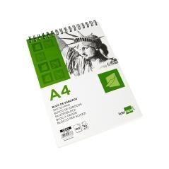 Bloc dibujo liderpapel esbozos espiral din a4 210x297mm 100 hojas 90g/m2 sin recuadro - Imagen 5