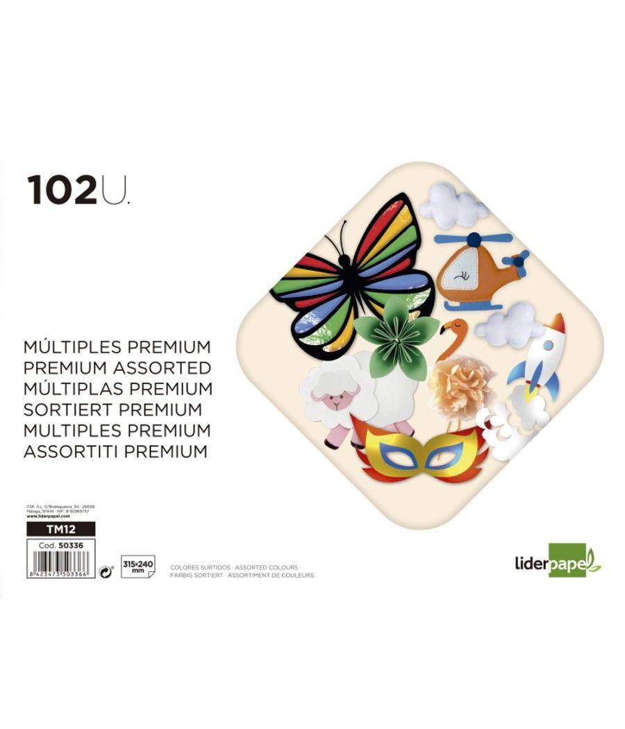 Bloc trabajos manuales liderpapel multiple premium 240x315mm 102 hojas colores surtidos - Imagen 3