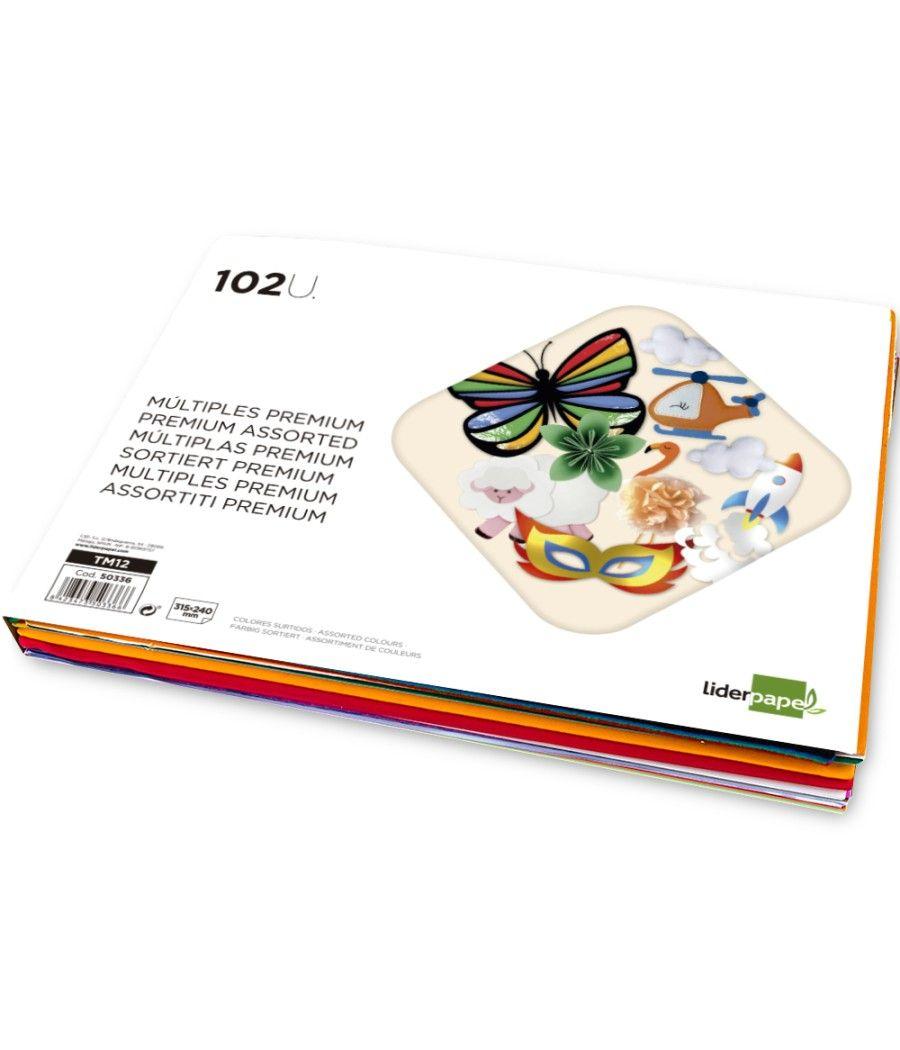 Bloc trabajos manuales liderpapel multiple premium 240x315mm 102 hojas colores surtidos - Imagen 4