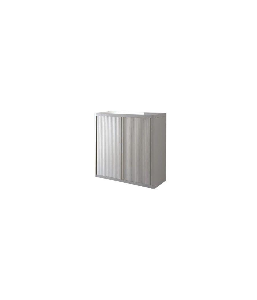 Armario fast-paperflow estructura de acero y poliestireno con 2 puertas correderas y cerradura color - Imagen 2