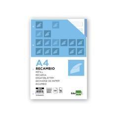 Recambio liderpapel a4 120 hojas 80g/m2 cuadro 5mm sin margen 4 taladros bandas de 5 colores - Imagen 3