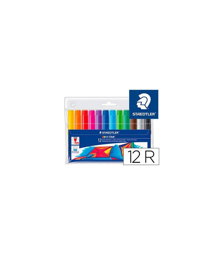 Rotulador staedtler color jumbo trazo 3 mm estuche de 12 colores surtidos - Imagen 2