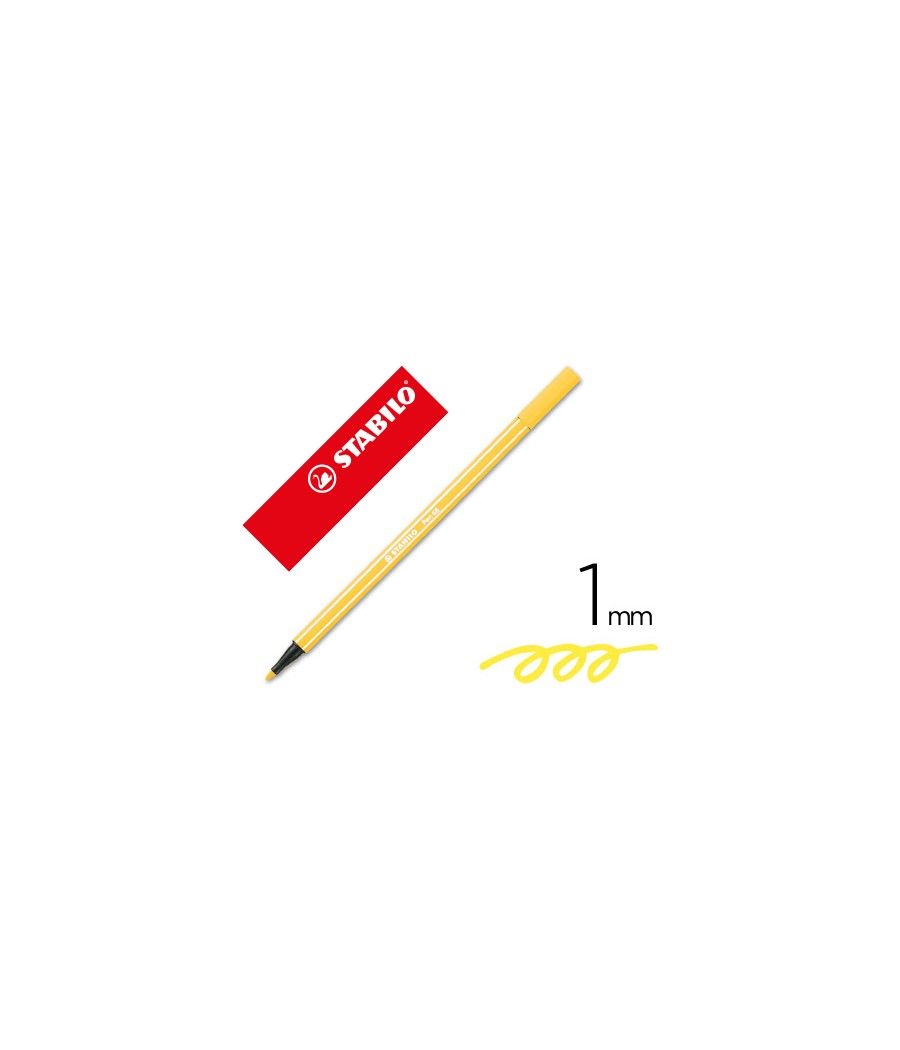 Rotulador stabilo acuarelable pen 68 amarillo 1 mm PACK 10 UNIDADES - Imagen 2