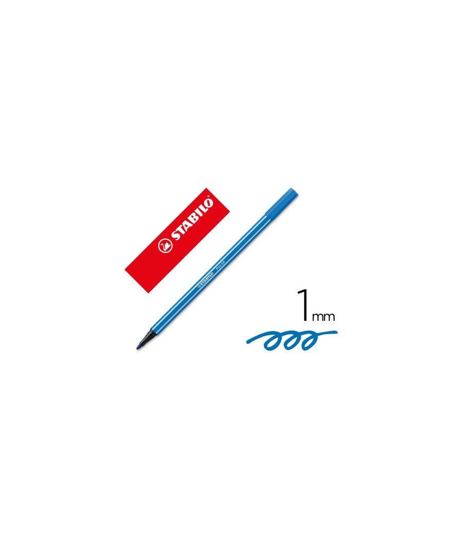 Rotulador stabilo acuarelable pen 68 azul marino ultramar 1 mm PACK 10 UNIDADES - Imagen 2