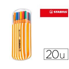 Stabilo point 88 rotulador estuche zebrui 20 colores
