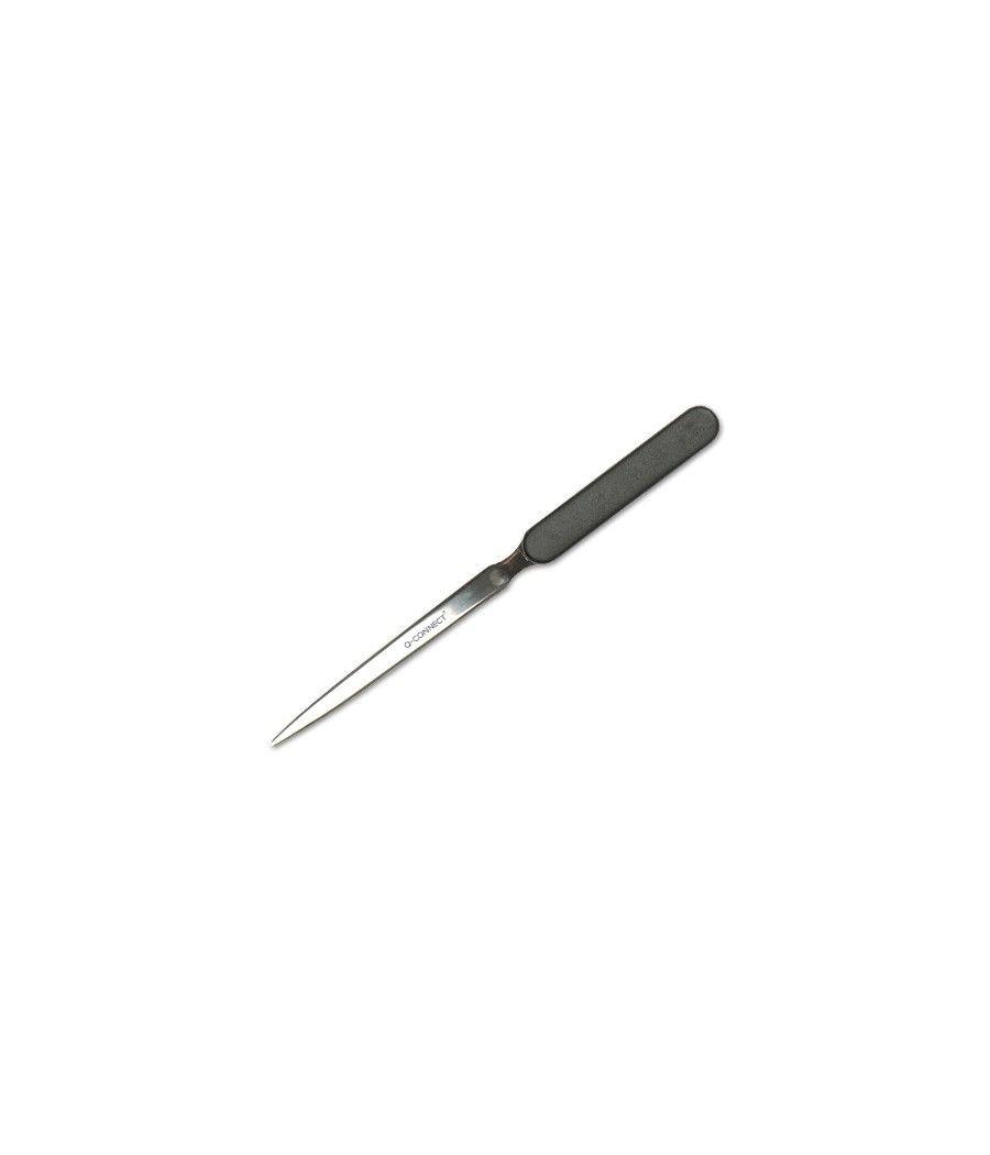 Abrecartas q-connect con mango de plástico negro longitud 190 mm - Imagen 2