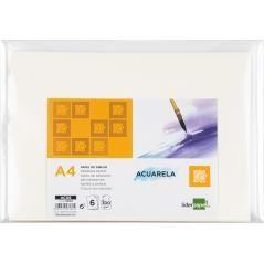 Papel dibujo liderpapel 210x297mm 300g/m2 acuarela pack de 6 PACK 12 UNIDADES - Imagen 3