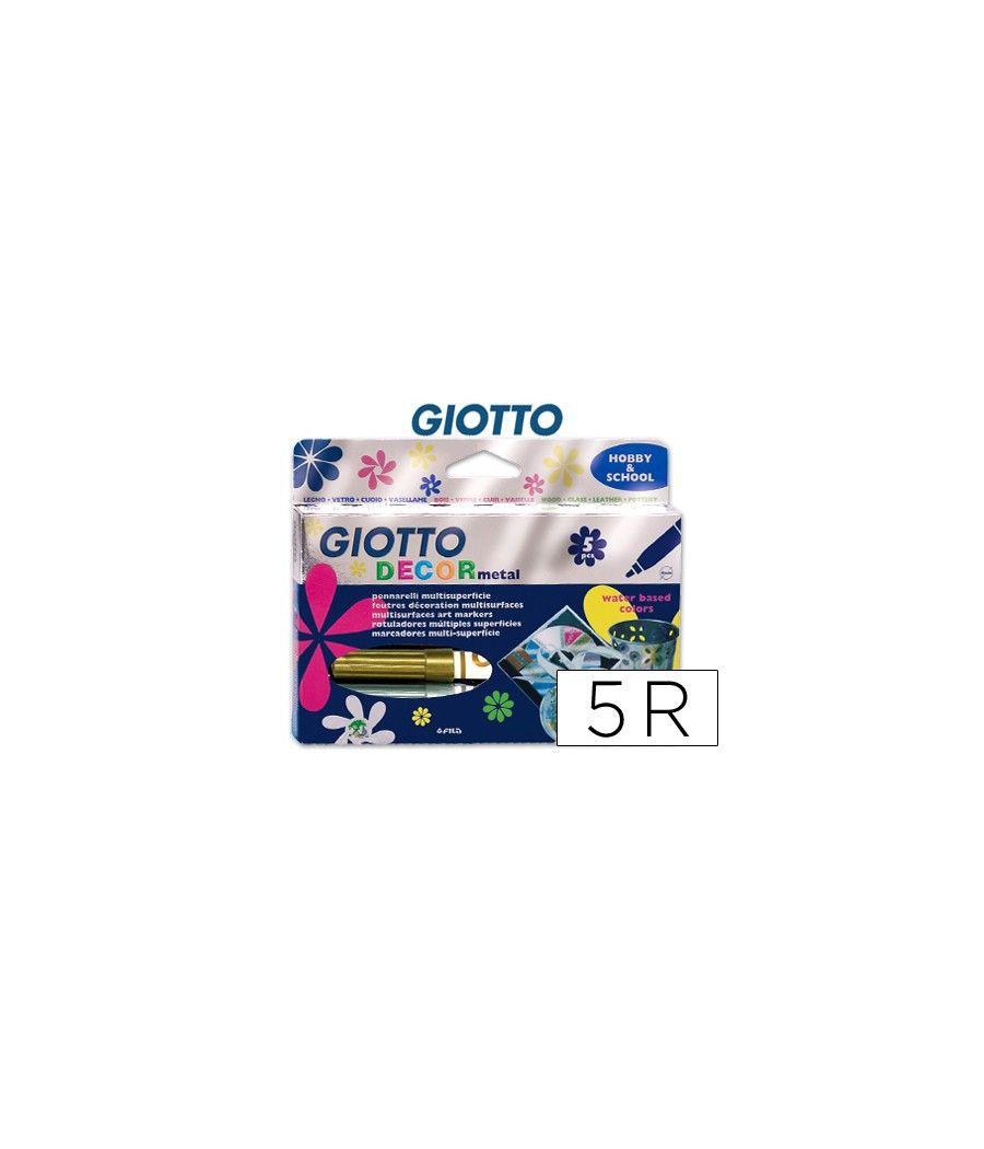 Rotulador giotto decor metal caja de 5 rotuladores - Imagen 2