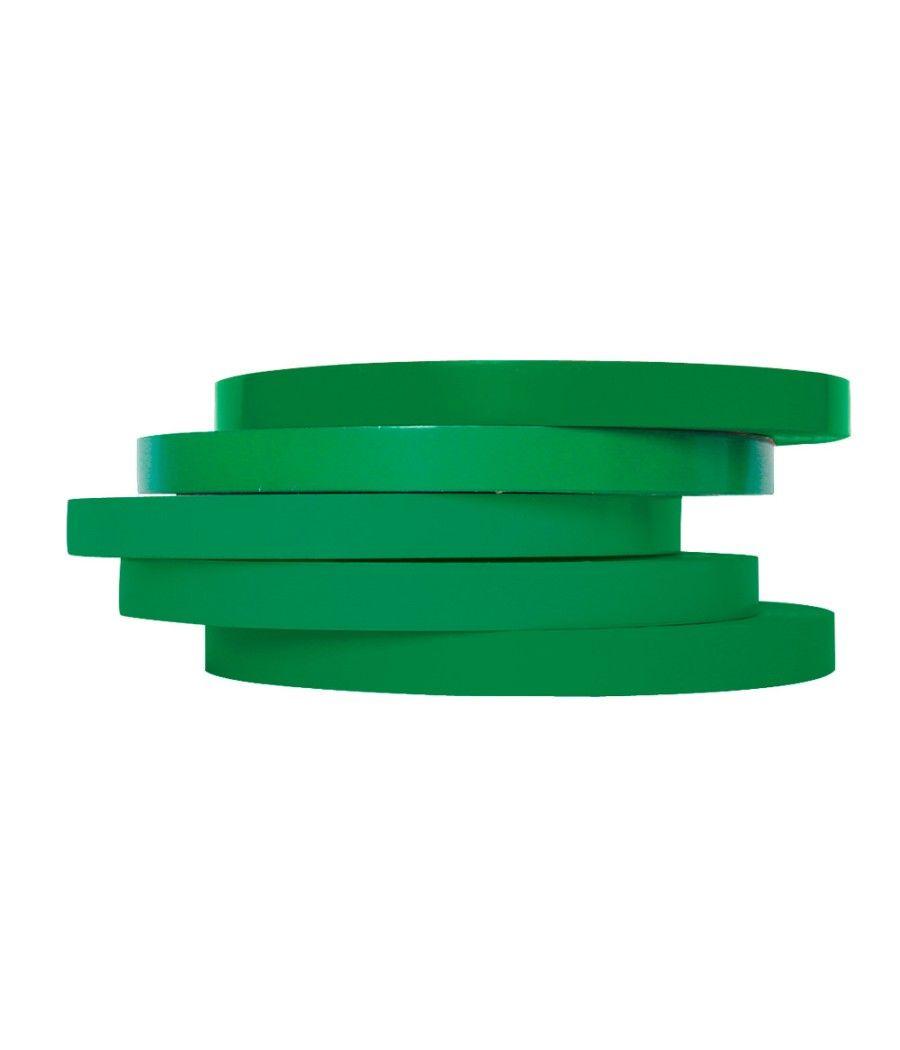 Cinta adhesiva q-connect 66m x 9mm verde para cerrar bolsas PACK 16 UNIDADES - Imagen 3