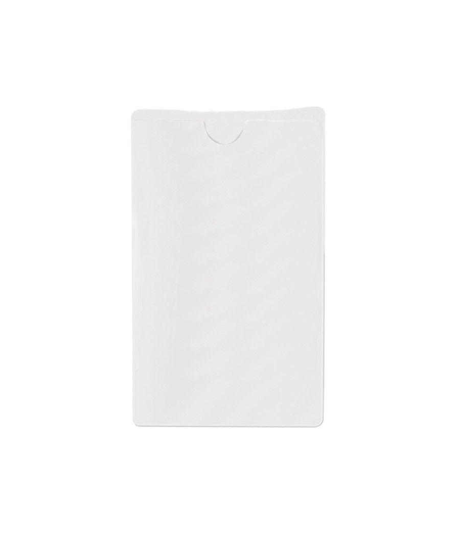 Funda autoadhesiva q-connect para tarjetas de visita 60x95mm pack de 10 unidades - Imagen 4