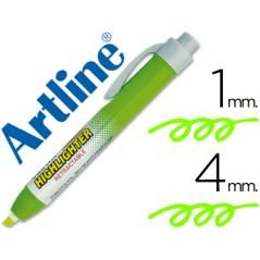 Rotulador artline clix fluorescente ek-63 verde punta biselada 4.00 mm PACK 12 UNIDADES