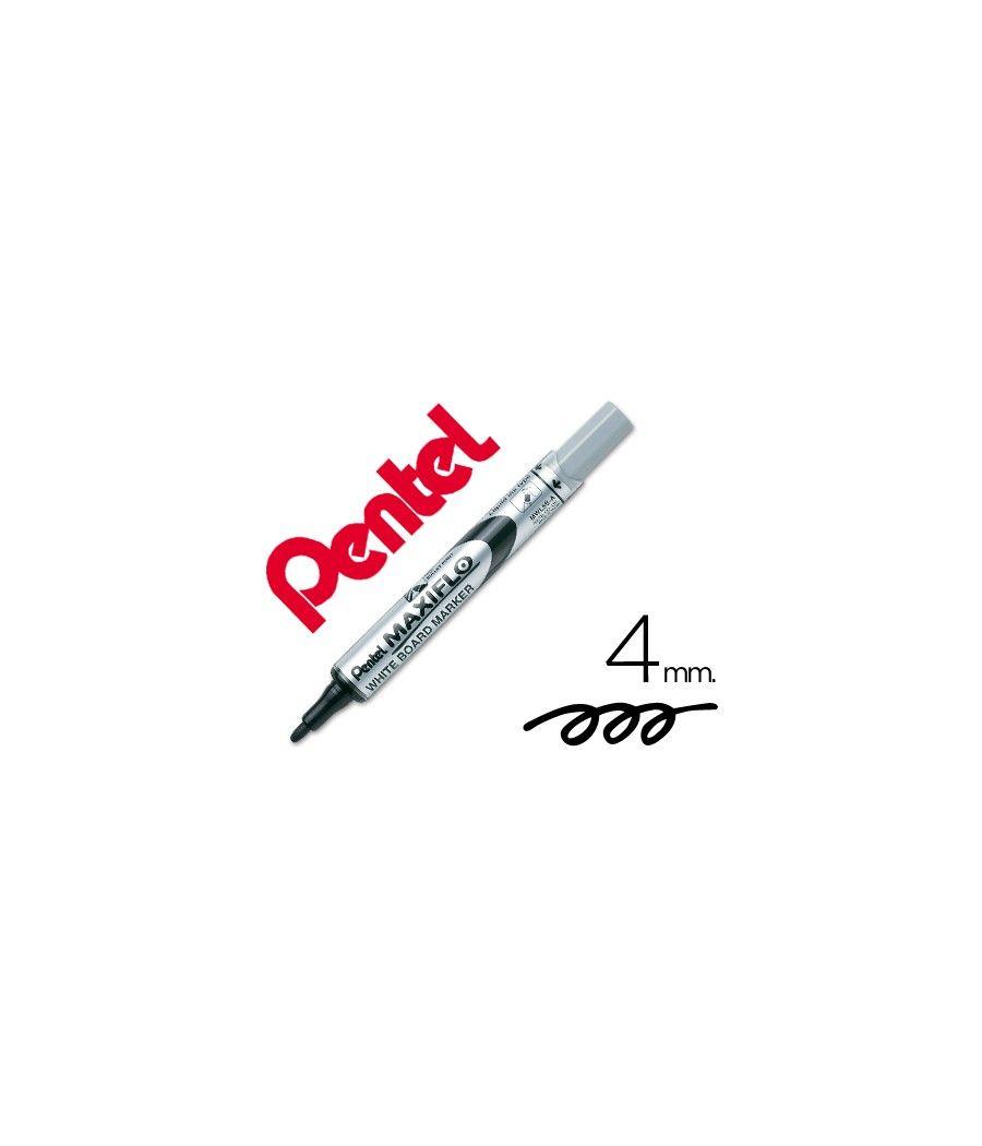 Rotulador maxiflo pentel para pizarra blanca color negro PACK 12 UNIDADES - Imagen 2