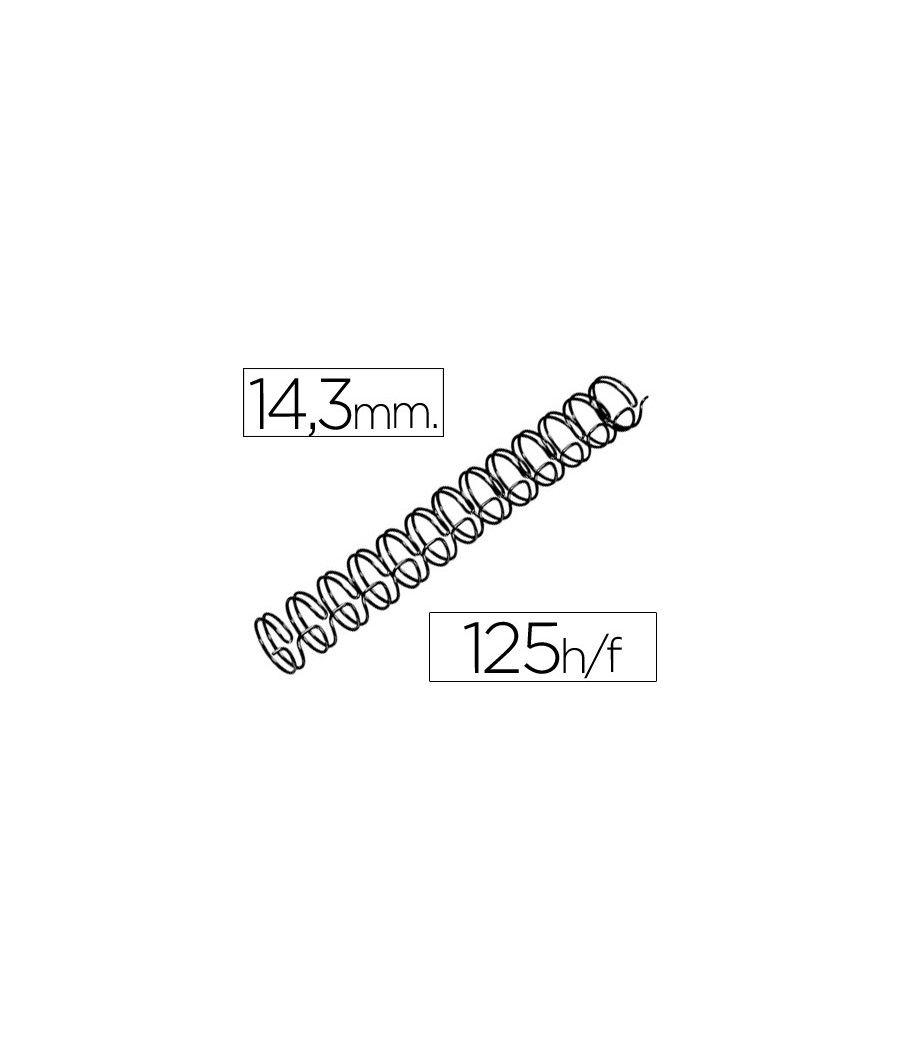 Espiral wire 3:1 14,3 mm n.9 negro capacidad 125 hojas caja de 100 unidades - Imagen 2