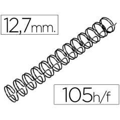 Espiral wire 3:1 12,7 mm n.8 negro capacidad 105 hojas caja de 100 unidades - Imagen 2