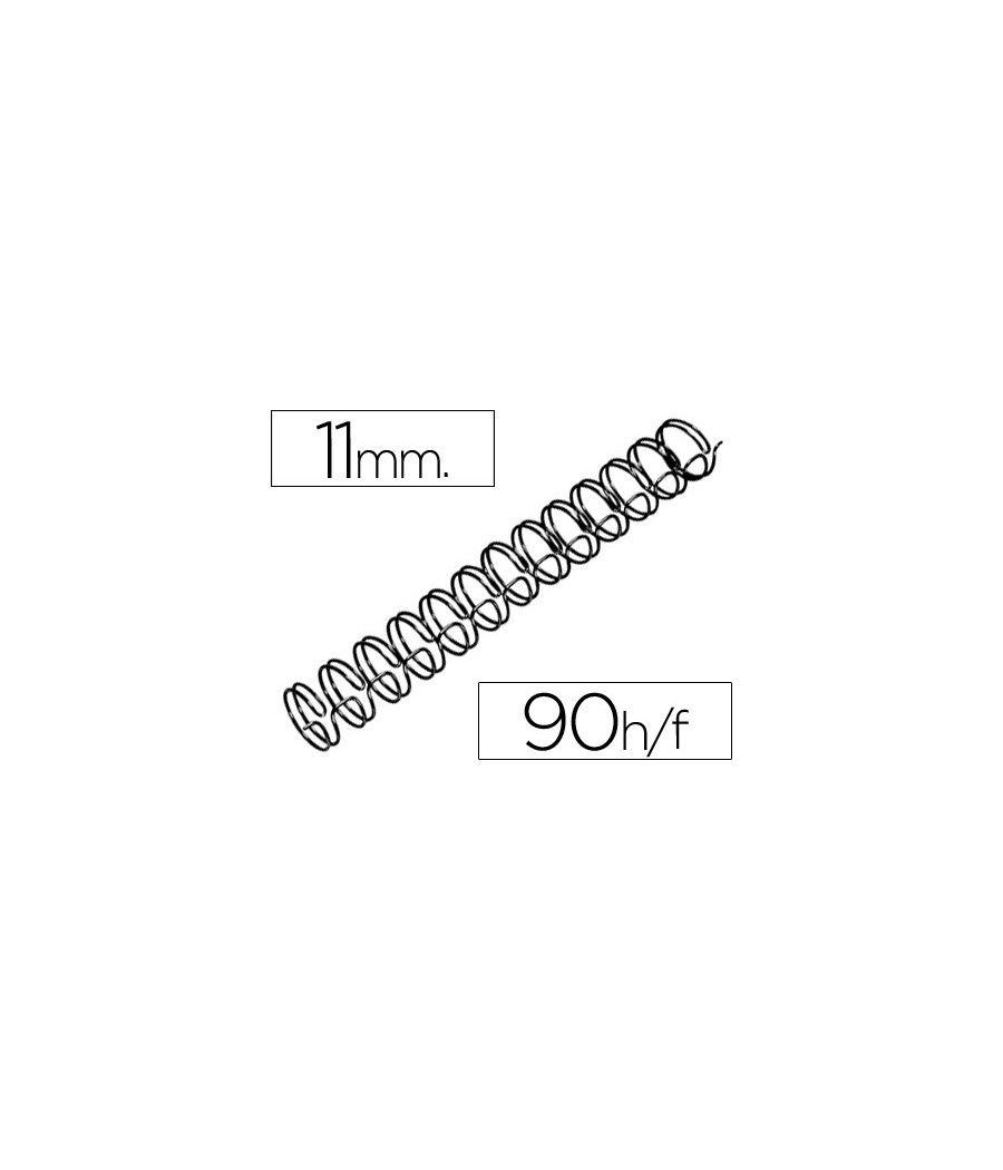 Espiral wire 3:1 11 mm n.7 negro capacidad 90 hojas caja de 100 unidades - Imagen 2