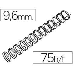 Espiral wire 3:1 9,6 mm n.6 negro capacidad 75 hojas caja de 100 unidades - Imagen 2