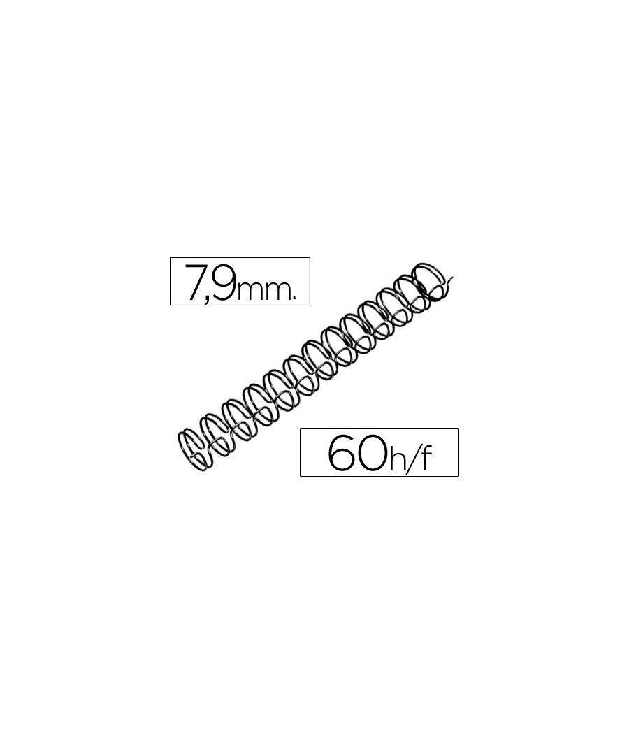 Espiral wire 3:1 7,9 mm n.5 negro capacidad 60 hojas caja de 100 unidades - Imagen 2