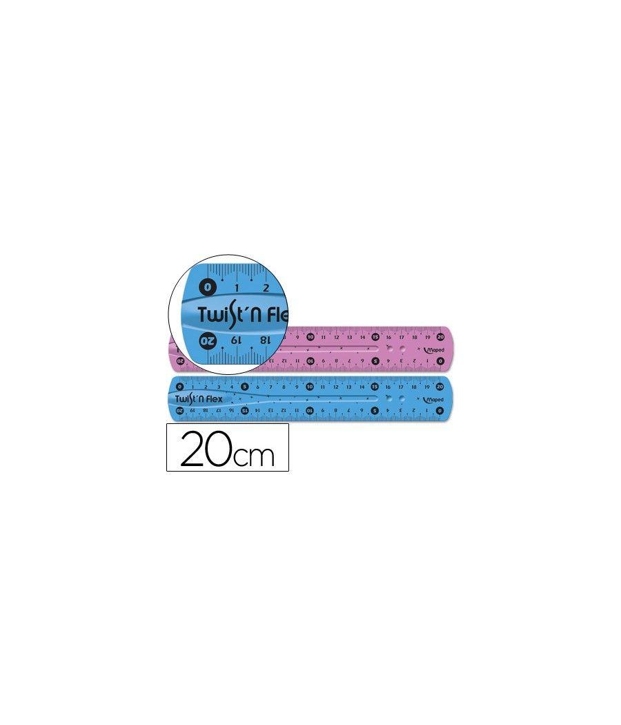 Regla maped plástico flexible de 20 cms colores surtidos - Imagen 2