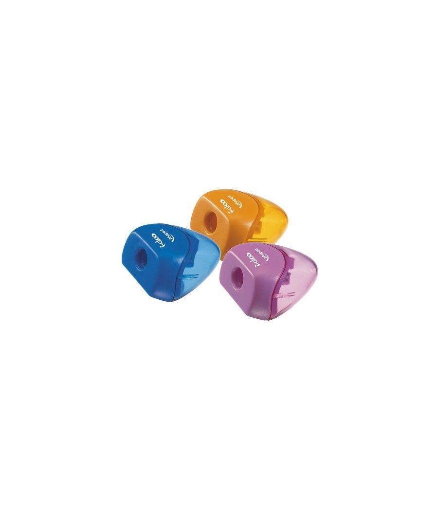 Sacapuntas plástico 1 uso ergonomico iglu colores surtidos PACK 30 UNIDADES - Imagen 2