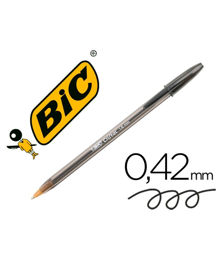 Bolígrafo bic cristal x-large tinta negro 1,6 mm PACK 50 UNIDADES - Imagen 2
